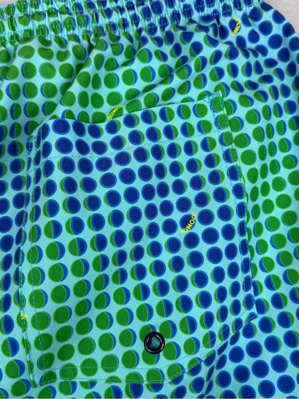 HOMOCO Power Bottoms Swim Trunks Mens L Blue Green 4